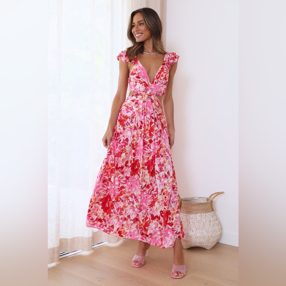 Hello Molly Vibrant Floral Maxi Dress